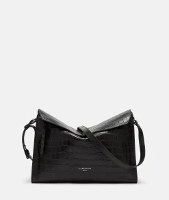 Croco Lora Shoulder Bag M