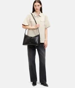 Croco Lora Shoulder Bag M